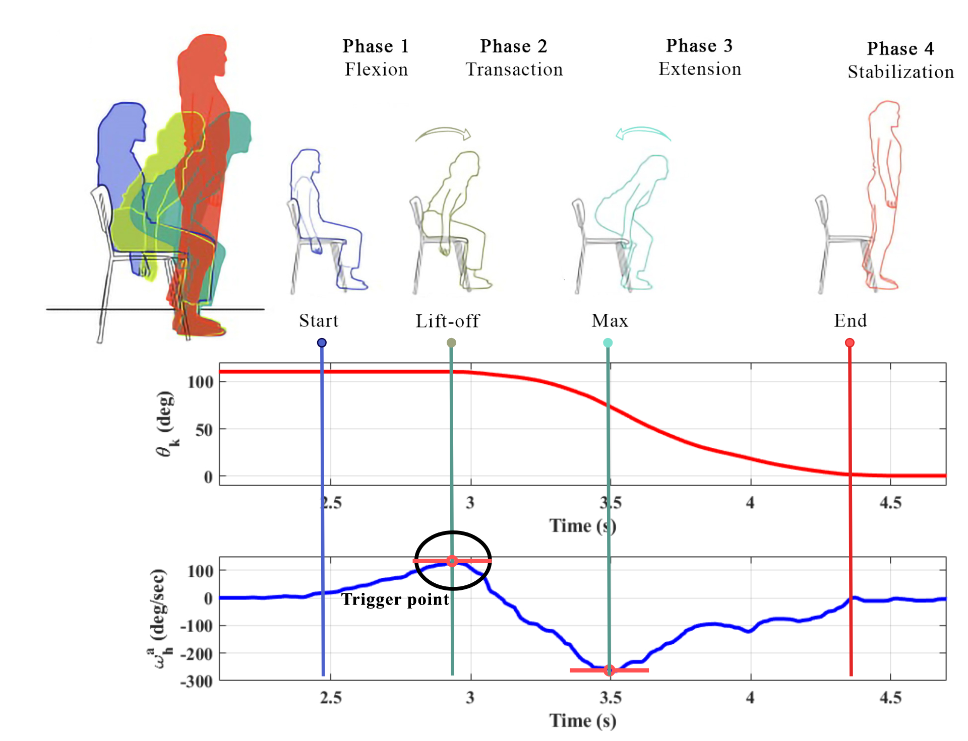 STS phases and the assistance trigger point